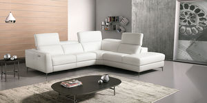modular sofa / contemporary / leather / fabric