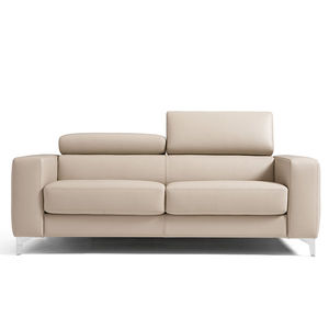 sofa bed / contemporary / fabric / leather