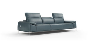 modular sofa / contemporary / leather / fabric
