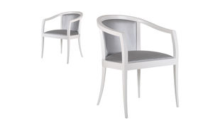 traditional chair / upholstered / with armrests / beech