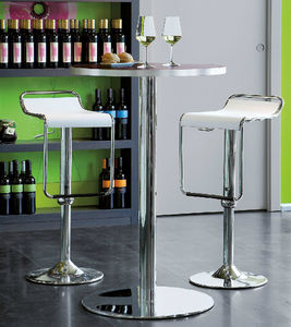 contemporary high bar table / laminate / round