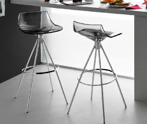 contemporary bar stool / metal / swivel / adjustable