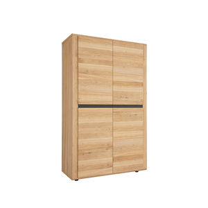 contemporary wardrobe / wooden / with swing doors / with mirror