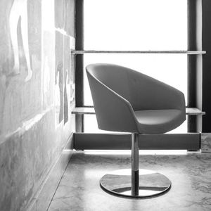 contemporary visitor chair / on casters / swivel / adjustable-height