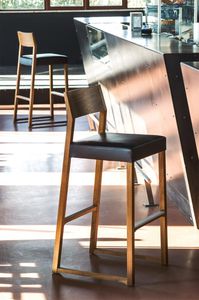contemporary bar chair / oak / walnut / beech