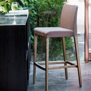 contemporary bar chair / with footrest / upholstered / ergonomic