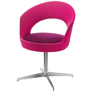 contemporary chair / with armrests / upholstered / star base