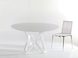 unique design table / Cristalplant® / round / commercial