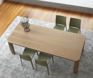 traditional dining table / wooden / rectangular / commercial