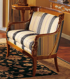 Empire style sofa / cherrywood / 2-person / multi-color