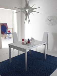 contemporary table / wooden / lacquered wood / square