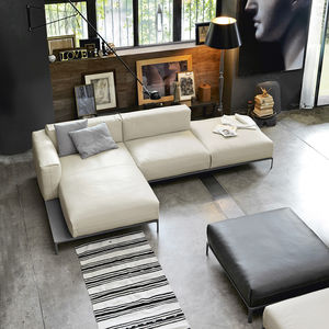 modular sofa / corner / contemporary / leather