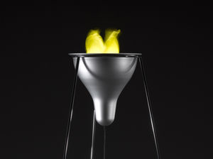 floor-standing lamp / original design / aluminum / tripod