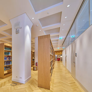 fixed partition / glass / aluminum / for open space