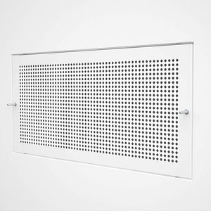 stainless steel ventilation grill / steel / rectangular / white
