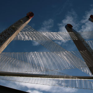 facade woven wire fabric / for curtains / steel / close-knit mesh