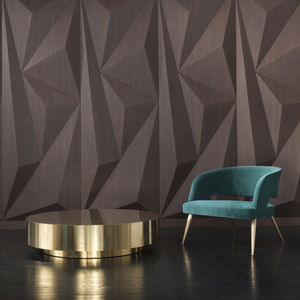 contemporary coffee table / oak / wood veneer / wenge
