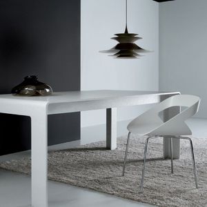 contemporary chair / swivel / star base / molded plywood