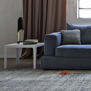 contemporary coffee table / wooden / glass / metal