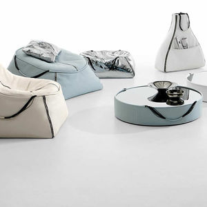 coffee table / contemporary / stainless steel / polyurethane