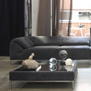 coffee table / contemporary / stainless steel / polyurethane