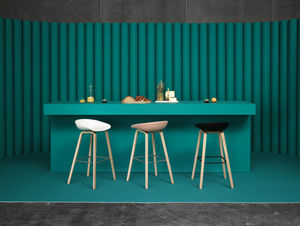 contemporary bar stool / wooden