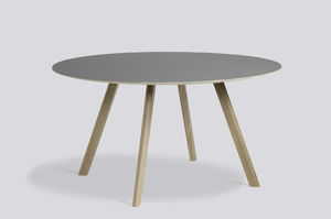 contemporary table / oak / plywood / linoleum