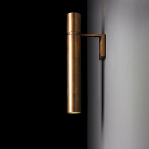 contemporary wall light / brass / LED / tubular