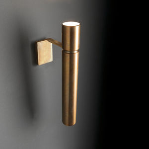 contemporary wall light / tubular / brass / LED