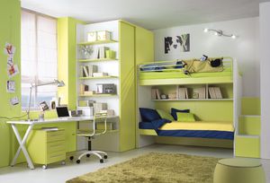 green children's bedroom furniture set / unisex