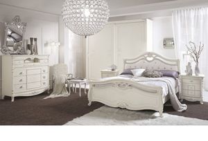 double bed / classic / leather