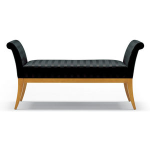 contemporary upholstered bench / traditional / fabric / leather