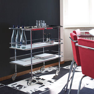 restaurant trolley / steel / laminate