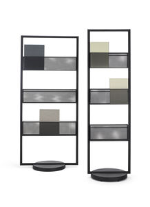 magazine shelf / contemporary / steel / plastic
