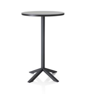 contemporary high bar table / steel / ash / melamine