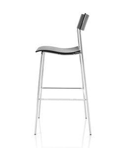 contemporary bar chair / upholstered / oak / walnut