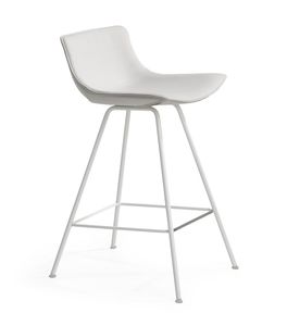 contemporary bar chair / upholstered / fabric / leather