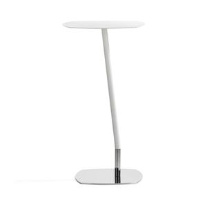 contemporary side table / steel / round