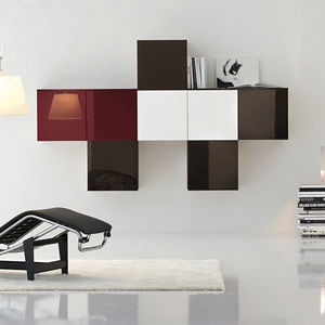 modular bookcase / wall-mounted / contemporary / commercial
