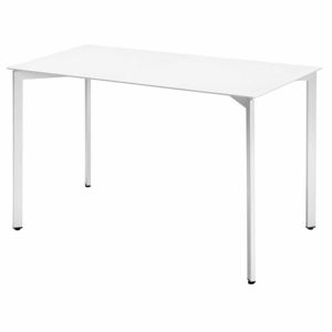contemporary table / painted steel / rectangular / outdoor