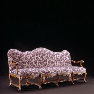 classic sofa / fabric / cherrywood