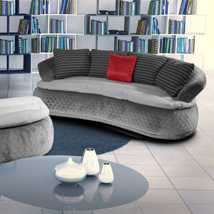 semicircular sofa / contemporary / velvet / cotton