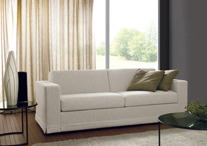 sofa bed / contemporary / leather / 4-seater