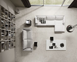modular sofa / corner / contemporary / steel