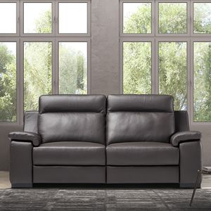 contemporary sofa / leather / 2-person / reclining