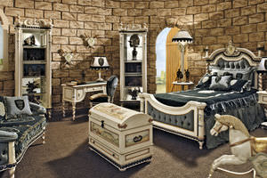 white children's bedroom furniture set / boy's