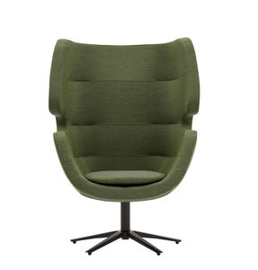 privacy armchair / contemporary / fabric / aluminium