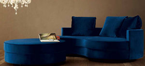 contemporary sofa / cotton / 2-seater / blue