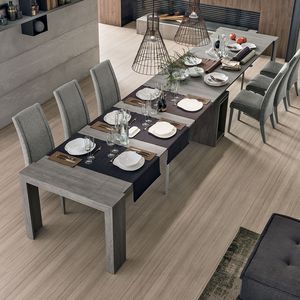 contemporary sideboard table / laminate / rectangular / extending