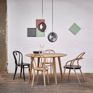 Scandinavian design table / oak / beech / round